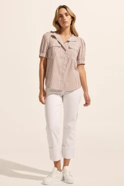 Allot Top-Mocha Stripe|zoe kratzmann New