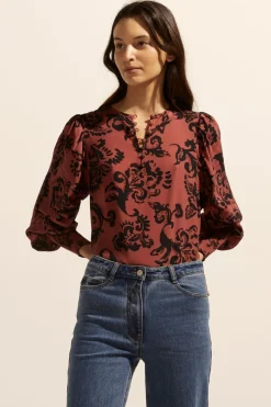 Beam Top-Clay Floral|zoe kratzmann Clearance