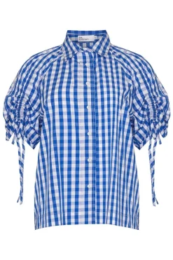 Bond Top-Azure Gingham Check|zoe kratzmann Sale