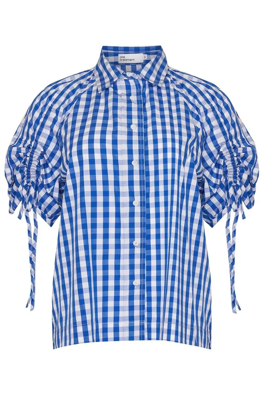 Bond Top-Azure Gingham Check|zoe kratzmann Sale