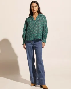 Bounty Top-Juniper Floral|zoe kratzmann New