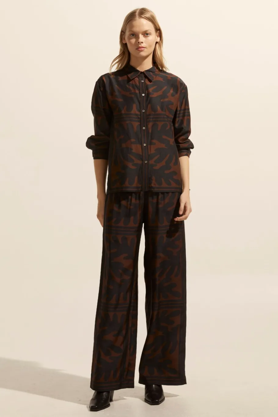 Breeze Pant-Choc Frond|zoe kratzmann