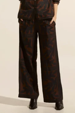 Breeze Pant-Choc Frond|zoe kratzmann