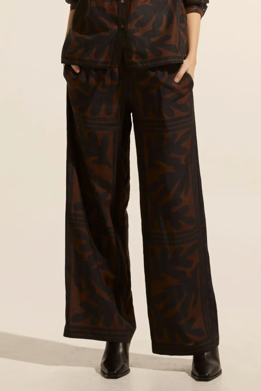 Breeze Pant-Choc Frond|zoe kratzmann