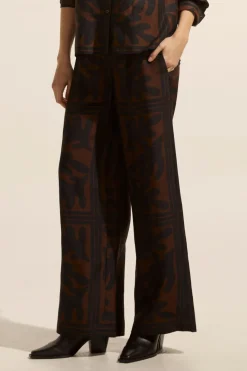 Breeze Pant-Choc Frond|zoe kratzmann