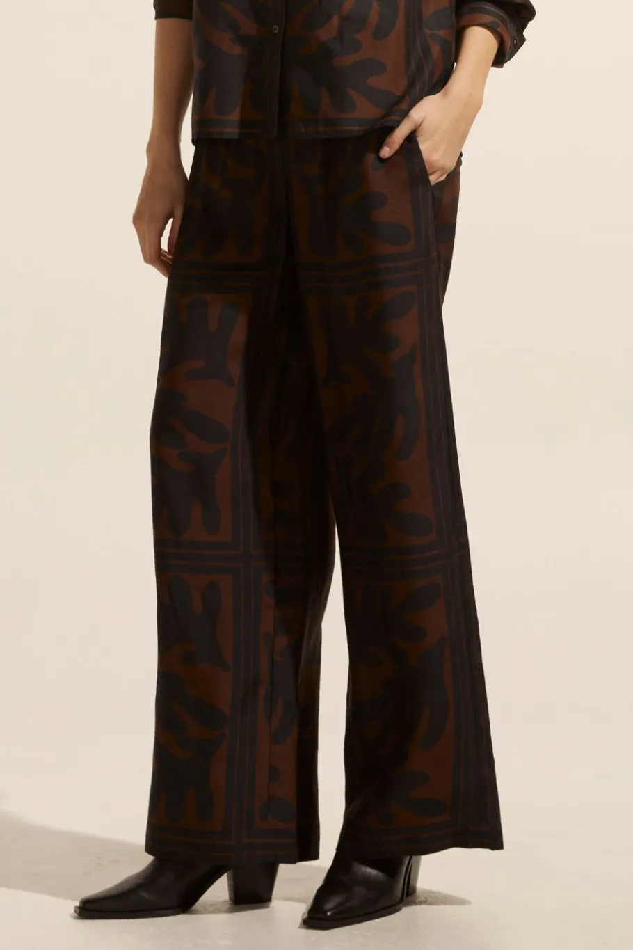 Breeze Pant-Choc Frond|zoe kratzmann