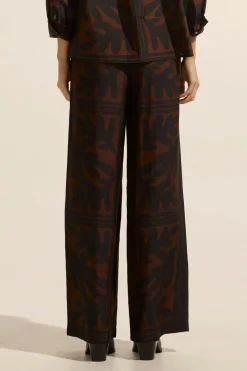 Breeze Pant-Choc Frond|zoe kratzmann