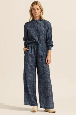 Breeze Pant-Indigo Mosaic|zoe kratzmann Best