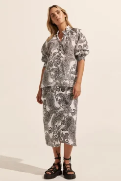 Carousel Top-Black Paisley|zoe kratzmann New