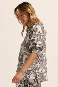 Carousel Top-Black Paisley|zoe kratzmann New
