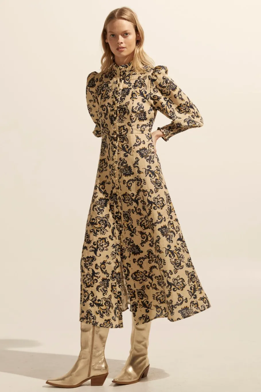 Crave Dress-Ochre Floral|zoe kratzmann Discount