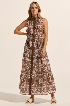 Crescent Dress-Choc Mosaic|zoe kratzmann Hot