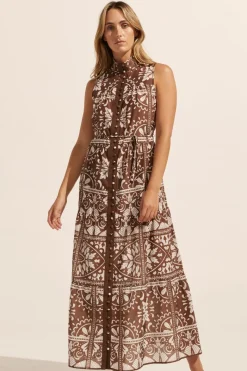 Crescent Dress-Choc Mosaic|zoe kratzmann Hot