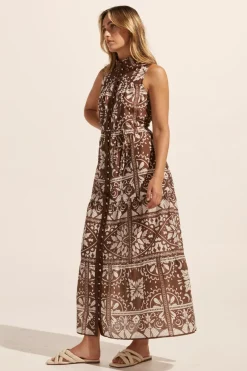 Crescent Dress-Choc Mosaic|zoe kratzmann Hot