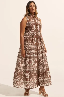 Crescent Dress-Choc Mosaic|zoe kratzmann Hot