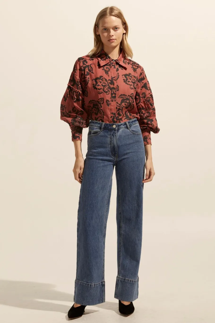 Dash Top-Clay Floral|zoe kratzmann Clearance