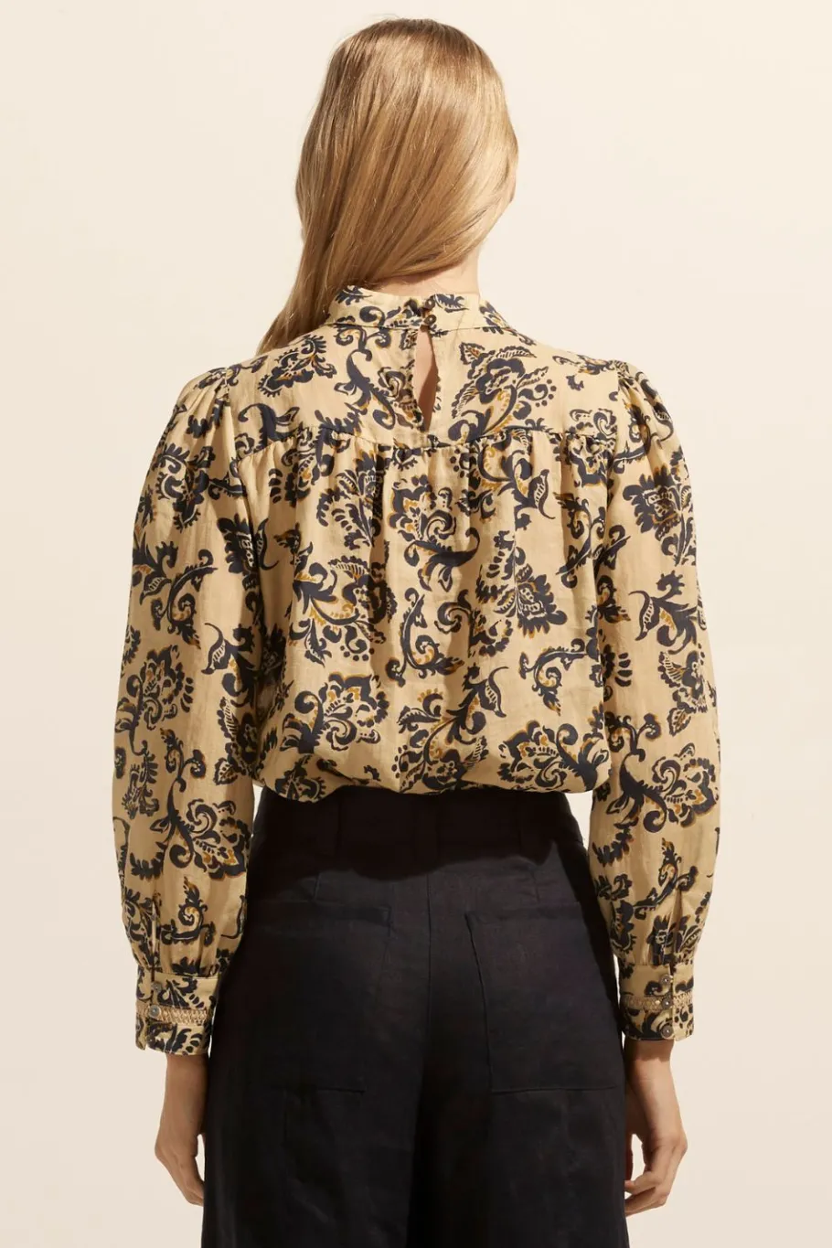 Faze Top-Ochre Floral|zoe kratzmann Clearance