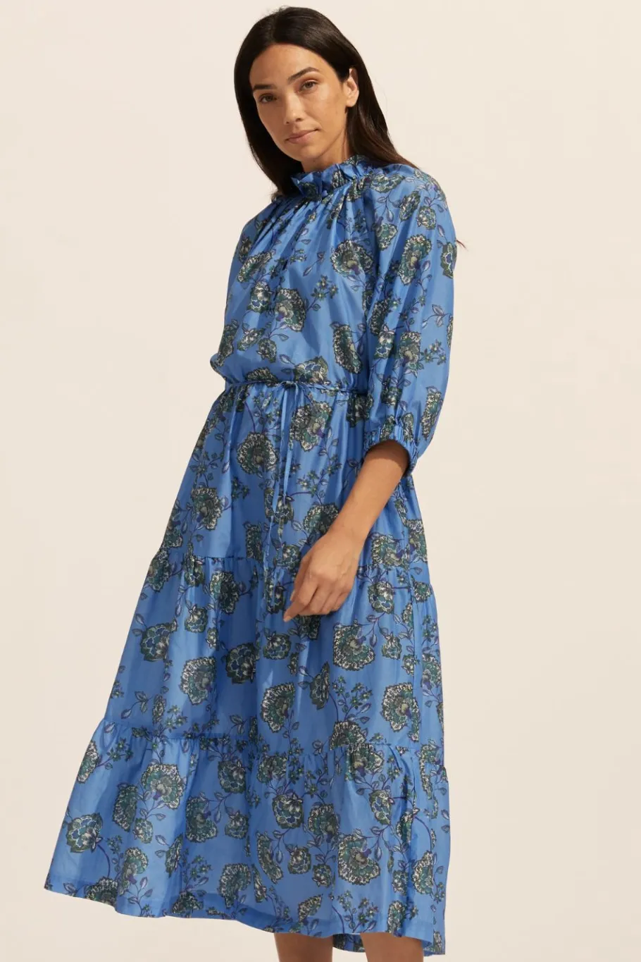 Field Dress-Azure Botanic|zoe kratzmann Hot