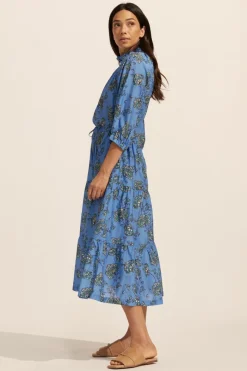 Field Dress-Azure Botanic|zoe kratzmann Hot