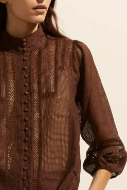 Focus Top-Chocolate|zoe kratzmann New