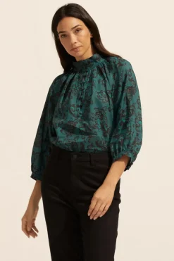 Fuse Top-Green Floral|zoe kratzmann Discount