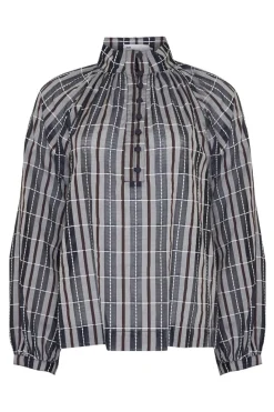 Fuse Top-Indigo Check|zoe kratzmann Online