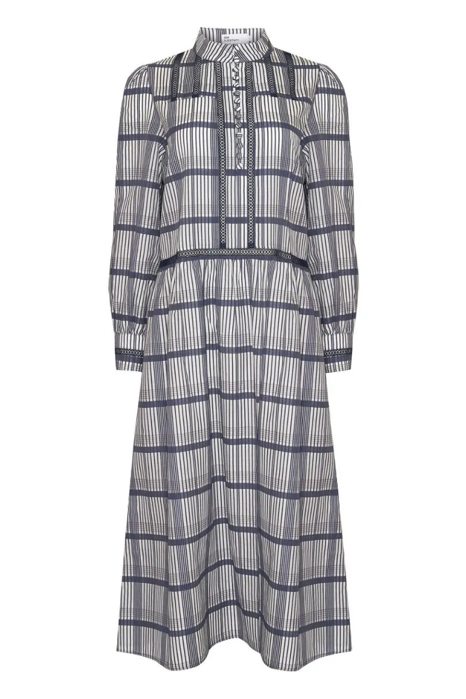 Gleam Dress-Ink/Porcelain Check|zoe kratzmann Hot
