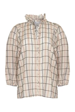 Grant Top-Ivory Check|zoe kratzmann Outlet