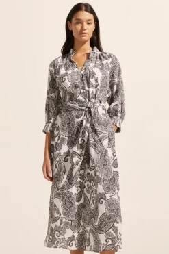 Halcyon Dress-Black Paisley|zoe kratzmann New