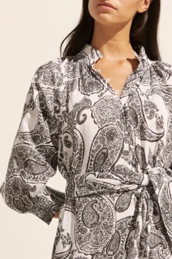 Halcyon Dress-Black Paisley|zoe kratzmann New