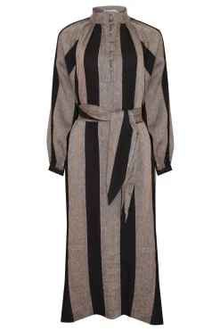 Import Dress-Black/Stone Stripe|zoe kratzmann