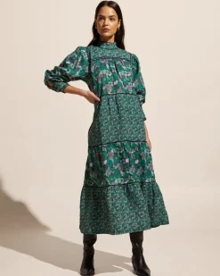 Imprint Dress-Juniper Floral|zoe kratzmann