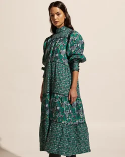 Imprint Dress-Juniper Floral|zoe kratzmann