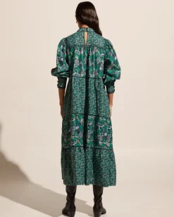Imprint Dress-Juniper Floral|zoe kratzmann