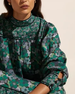 Imprint Dress-Juniper Floral|zoe kratzmann