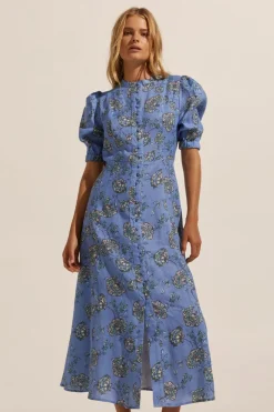 Impulse Dress-Azure Botanic|zoe kratzmann