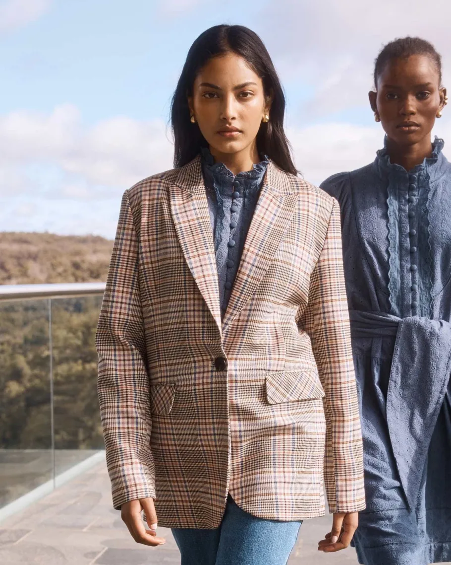 Index Jacket-Musk Check|zoe kratzmann Outlet