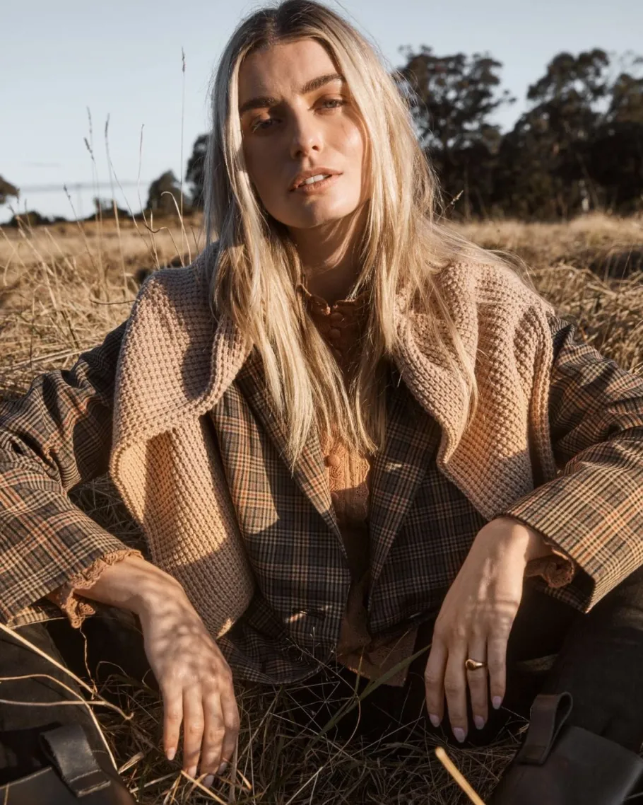 Index Jacket-Toasted Check|zoe kratzmann Outlet