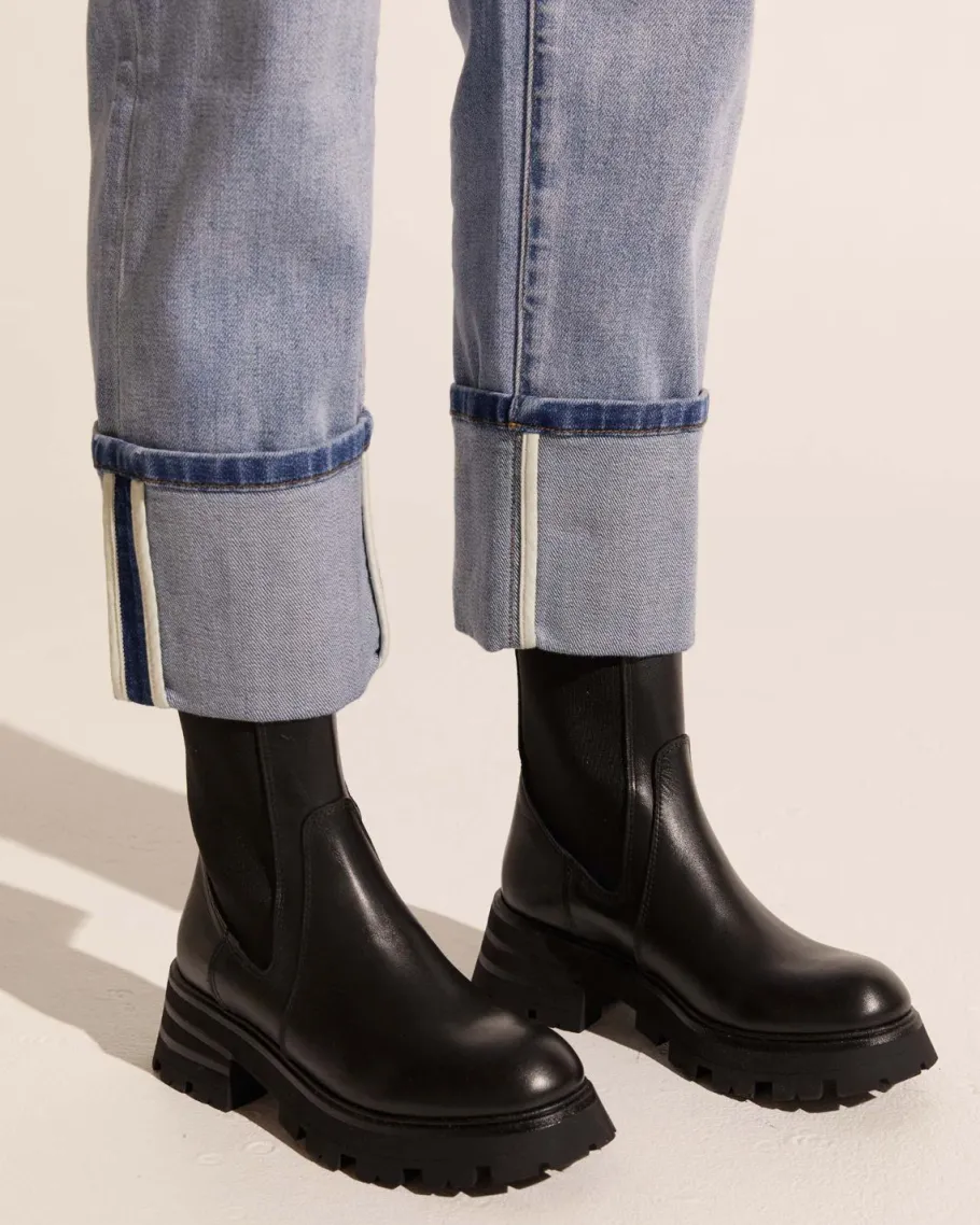 Inset Boot-Black Leather|zoe kratzmann Clearance