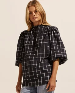 Lilt Top-Black Check|zoe kratzmann Sale