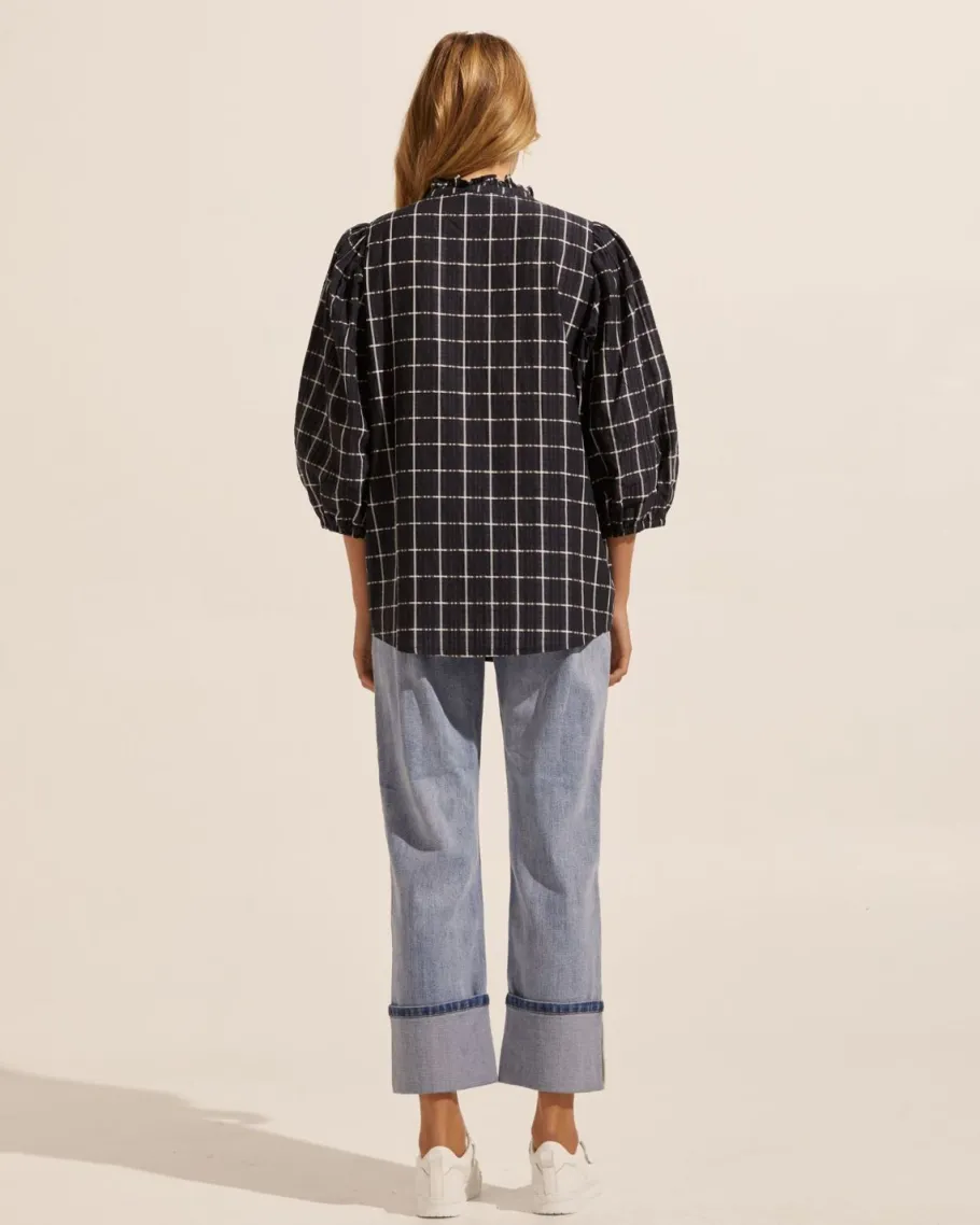 Lilt Top-Black Check|zoe kratzmann Sale