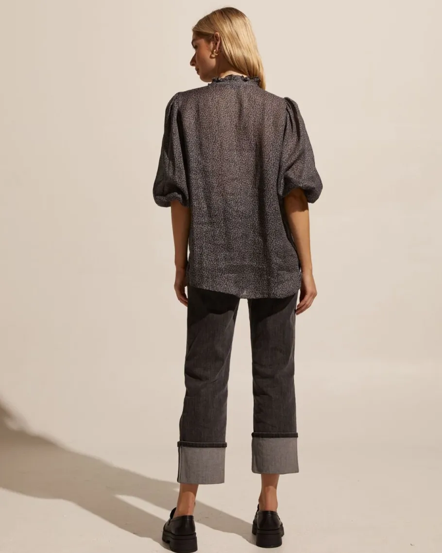 Lilt Top-Graphite Leopard|zoe kratzmann