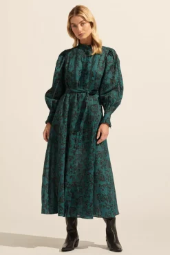 Melody Dress-Green Floral|zoe kratzmann Clearance