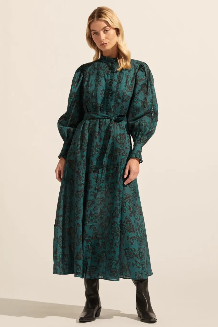Melody Dress-Green Floral|zoe kratzmann Clearance