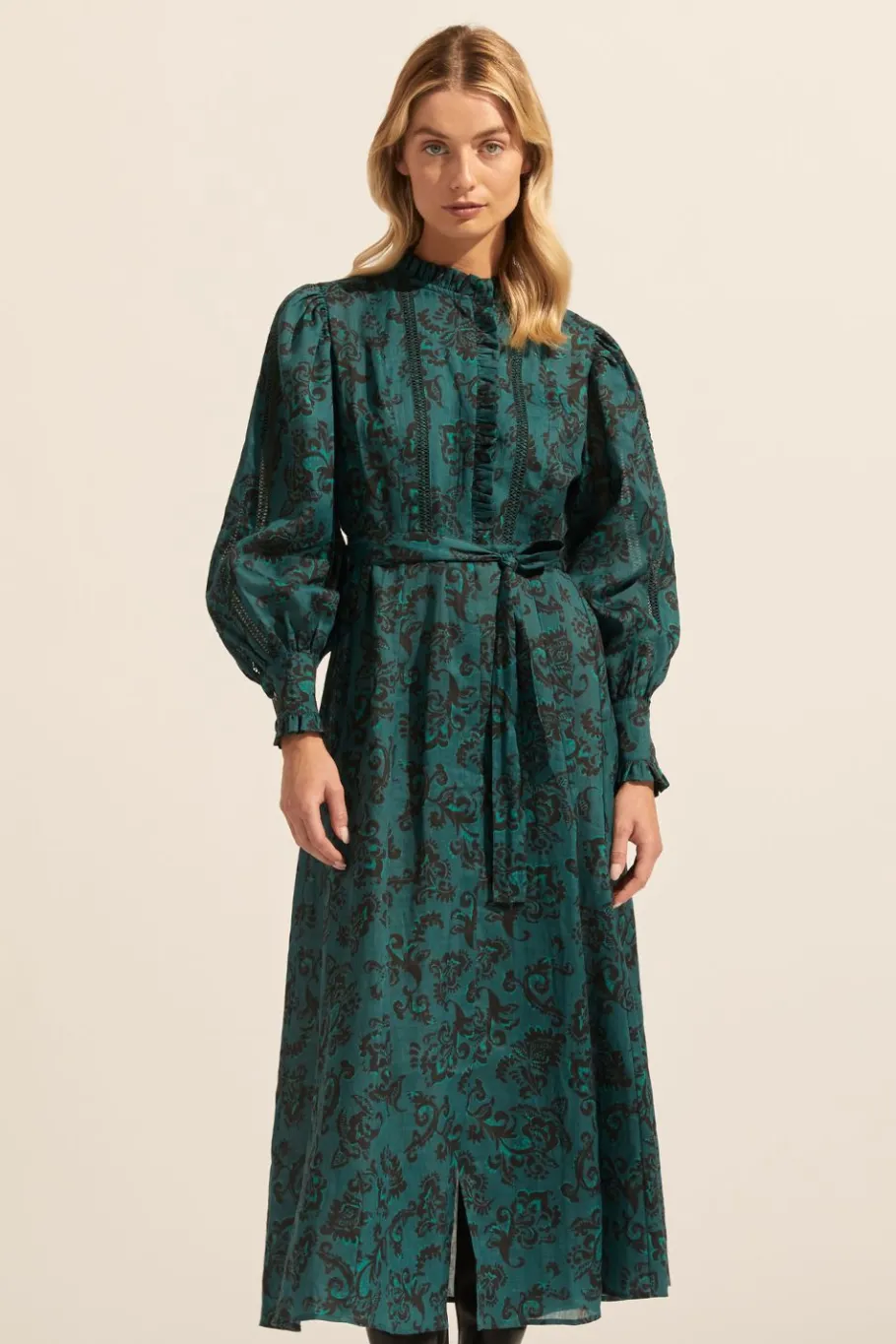 Melody Dress-Green Floral|zoe kratzmann Clearance