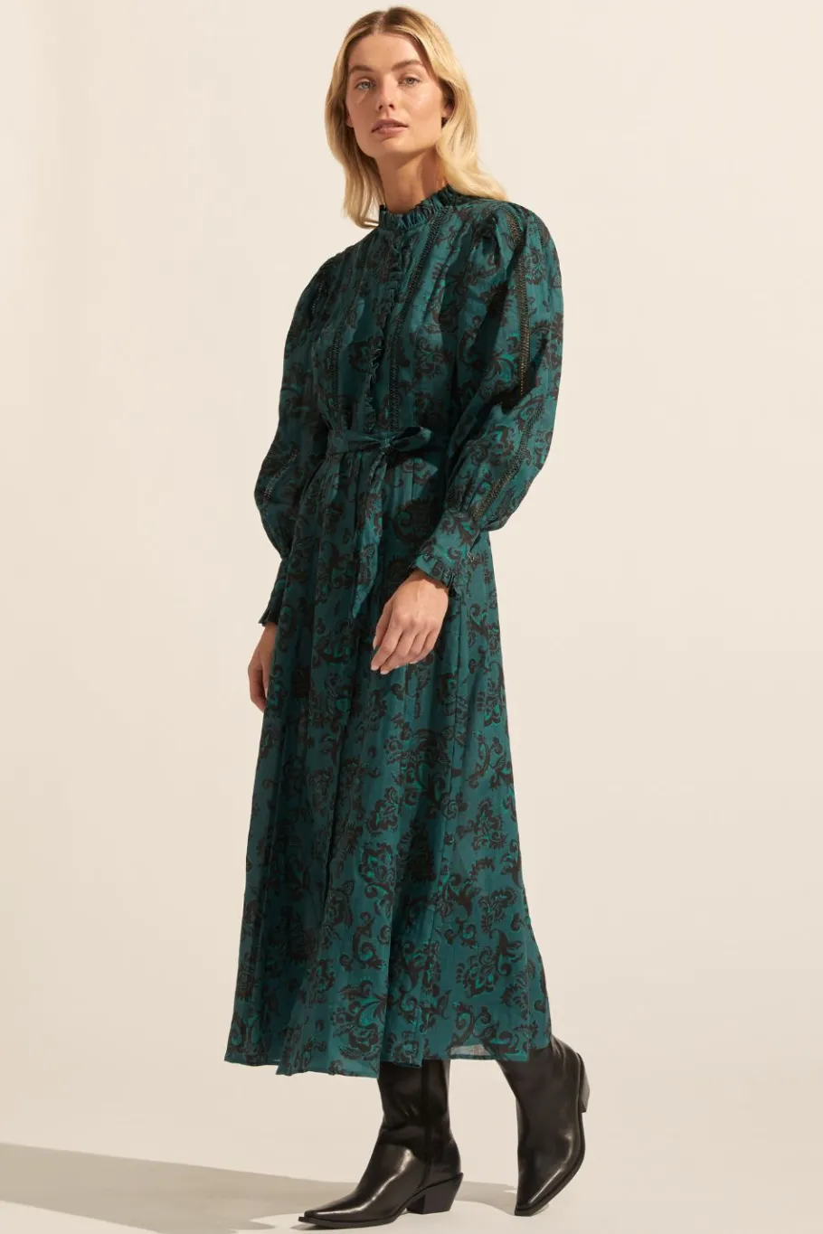 Melody Dress-Green Floral|zoe kratzmann Clearance