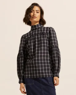 Pace Top-Black Check|zoe kratzmann Discount