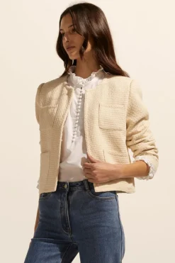 Patron Jacket-Ecru Boucle|zoe kratzmann