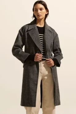 Pillar Coat-Black Mini Check|zoe kratzmann Best