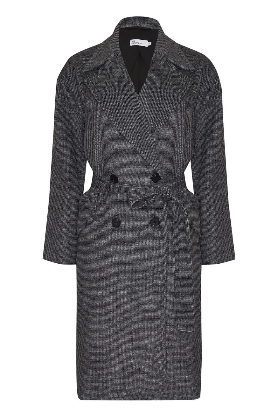 Pillar Coat-Black Mini Check|zoe kratzmann Best